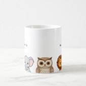 森の動物たち ベビーシャワー コーヒーマグカップ (中央)