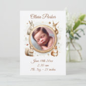 森の動物たち 出産おめでとうカード シーズンカード (スタンド正面)