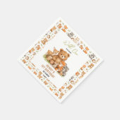 森の動物たち Wild One 1歳の誕生日 スタンダードカクテルナプキン (角)