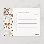 森の動物とパンプキンの誕生日お礼 ポストカード (裏面)