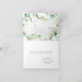 森の動物と緑の赤ちゃん男の子シャワー サンキューカード (内部)