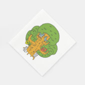 森の動物のかわいい自然 スタンダードランチョンナプキン (角)