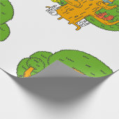 森の動物のかわいい自然 ラッピングペーパー