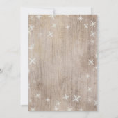 森の動物のウィンターワンだーランド 1歳の誕生日 招待状 (裏面)