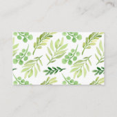 森の動物のベビーシャワーブック 赤ちゃんのために エンクロージャーカード (裏面)