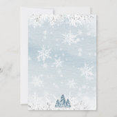 森の動物のベビーシャワー招待状 北極の動物 招待状 (裏面)