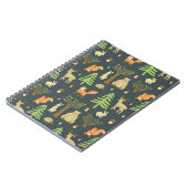 森の動物のヴィンテージ パターン、子供向けのデザイン。 ノートブック (左側)