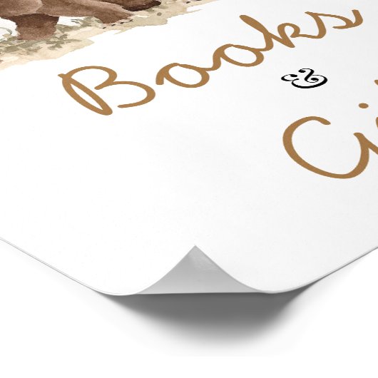 森の動物の冒険が待つ本と贈り物 ポスター (角)