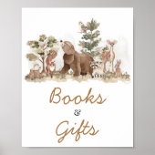 森の動物の冒険が待つ本と贈り物 ポスター (正面)