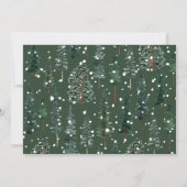 森の動物の冬のベビーシャワー 招待状 (裏面)