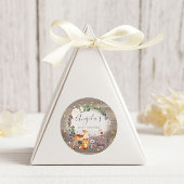 森の動物の友人が赤ちゃんのシャワーを輝く ラウンドシール