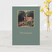 森の動物の同情カスタムカード カード (黄色い花)