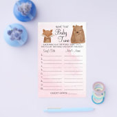 森の動物の名前は、ベビーがシャワーゲームカードを調整する チラシ (シングル)