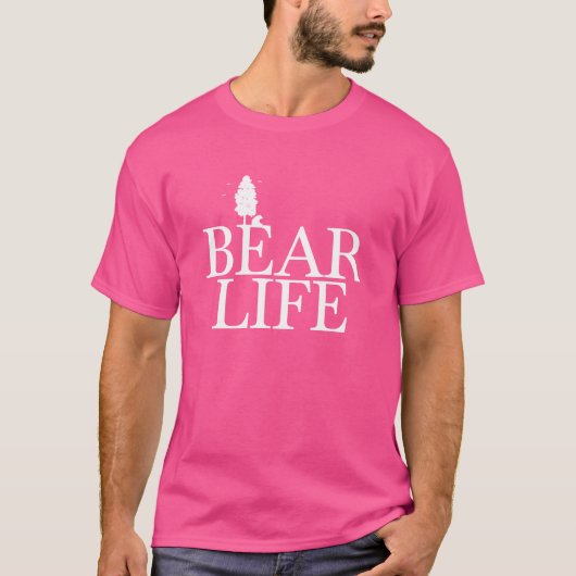 森の動物の女の子 クマ Tシャツ (正面)