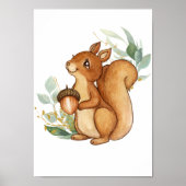 森の動物の子供部屋のポスター　リスの保育園 ポスター (正面)