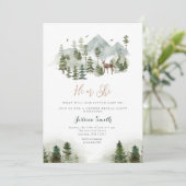 森の動物の山の彼または彼女が性別を明かす 招待状 (スタンド正面)