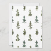 森の動物の山の彼または彼女が性別を明かす 招待状 (裏面)