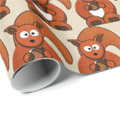 森の動物の森の生き物ギフトラップ ラッピングペーパー (ロールコーナー)