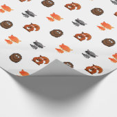 森の動物の森の生き物ギフトラップ ラッピングペーパー (角)