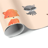 森の動物の森の生き物ギフトラップ ラッピングペーパー (ロールコーナー)