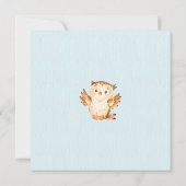 森の動物の男の子ベビーシャワー招待状 招待状 (裏面)