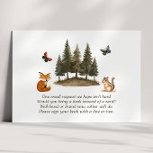 森の動物の絵本 赤ちゃんの招待状 エンクロージャーカード