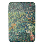 森の動物の群れ,キジの鳥,緑のフローラ バスマット (正面縦)