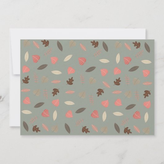 森の動物の誕生日パーティーの写真 招待状 (裏面)