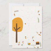 森の動物の誕生日パーティーへの招待 招待状 (裏面)