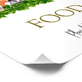 森の動物の赤ちゃんの食料サイン フォトプリント (角)