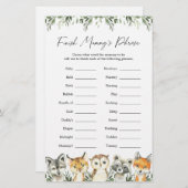 森の動物の赤ちゃんシャワーでミイラのフレーズを仕上げる (正面/裏面)