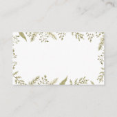 森の動物の赤ちゃんシャワーI誕生日ブックリクエスト エンクロージャーカード (裏面)