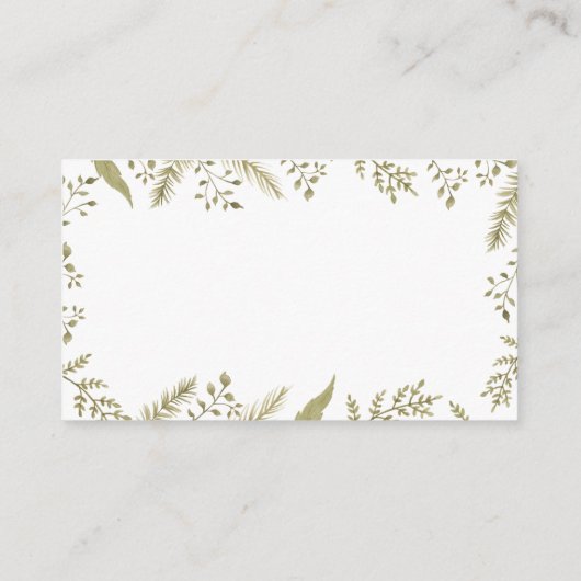 森の動物の赤ちゃんシャワーI誕生日ブックリクエスト エンクロージャーカード (裏面)