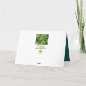 森の動物は、青い緑の小川のフローラ シーズンカード (裏面)