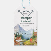 森の動物アドベンチャー キャンパー ベビーシャワー ギフトタグ (正面)