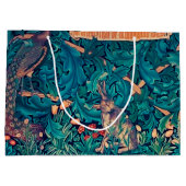 森の動物ウィリアム・モリス大きな贈り物B ラージペーパーバッグ (裏面)