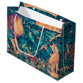 森の動物ウィリアム・モリス大きな贈り物B ラージペーパーバッグ (正面アングル)