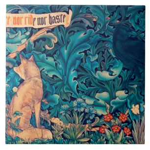 森の動物ウィリアム・モリス陶磁器タイル タイル