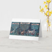 森の動物ウィリアム・モリス カード (黄色い花)