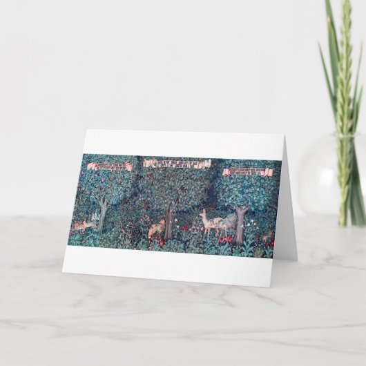 森の動物ウィリアム・モリス カード (正面)