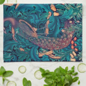 森の動物ウィリアム・モリス キッチンタオル (折り畳み)