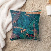 森の動物ウィリアム・モリス クッション (ブランケット)