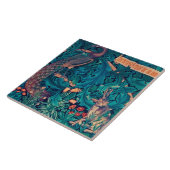 森の動物ウィリアム・モリス タイル (側面)