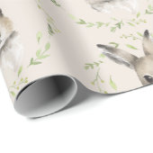 森の動物バニーウサギ ラッピングペーパー (ロールコーナー)