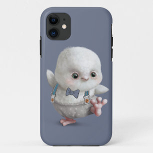 森の動物フクロウ手描きかわいい iPhone 11 ケース