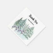 森の動物ベビーシャワー スタンダードカクテルナプキン (角)