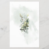 森の動物ママ赤ちゃんシャワーゲームカード チラシ (裏面)