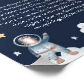 森の動物宇宙赤ちゃん「夜中のオムツ」 ポスター (角)