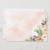 『森の動物桃オレンジのフローラ・ベビー・シャワー』 招待状 (裏面)