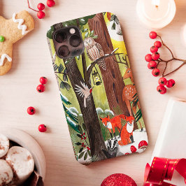 森の動物 かわいいイラスト iPhone 11 ケース
